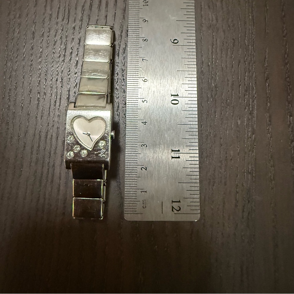 Agnes B. Silver Women's Watch with Heart Dial